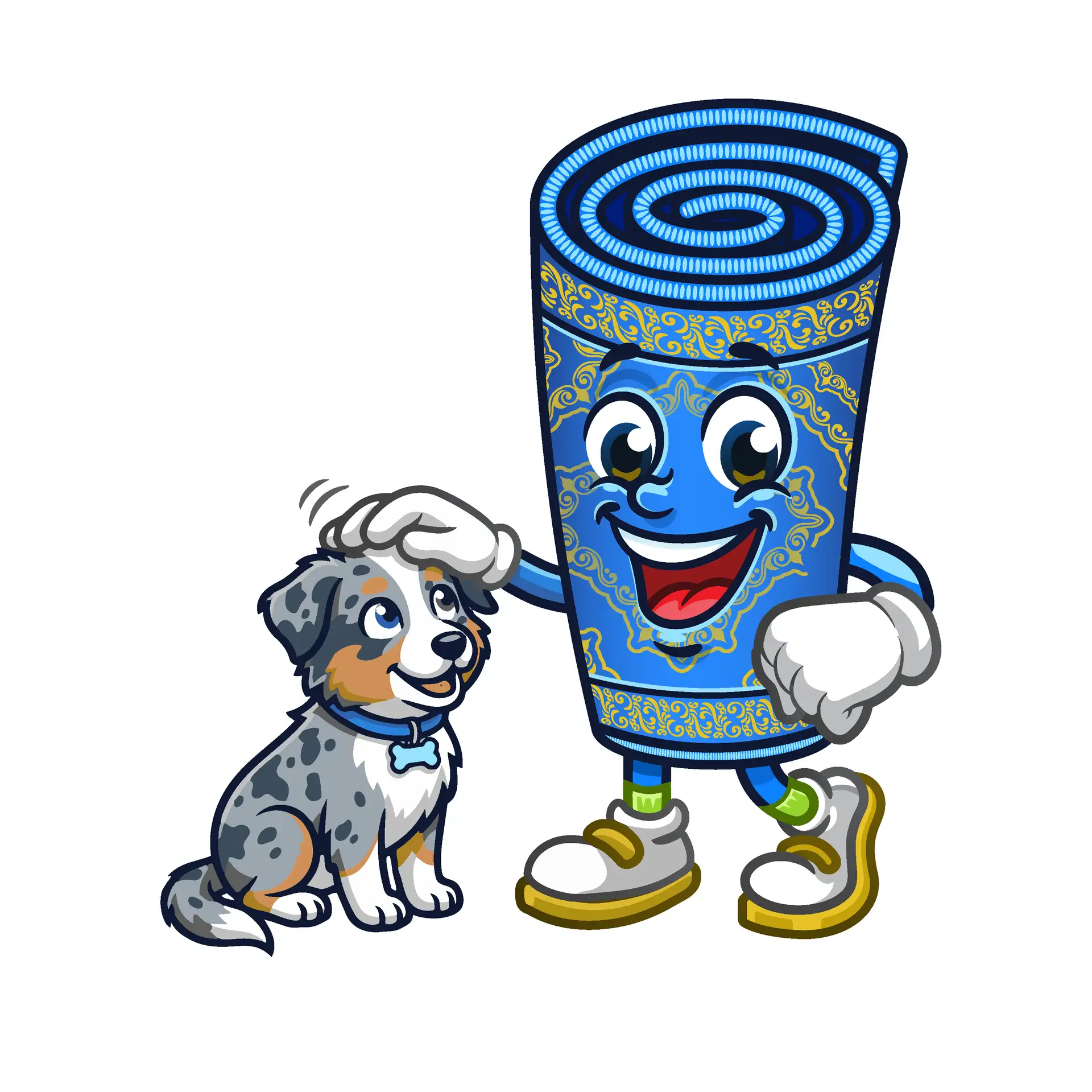 Mascot with a dog — pet stain and odour removal