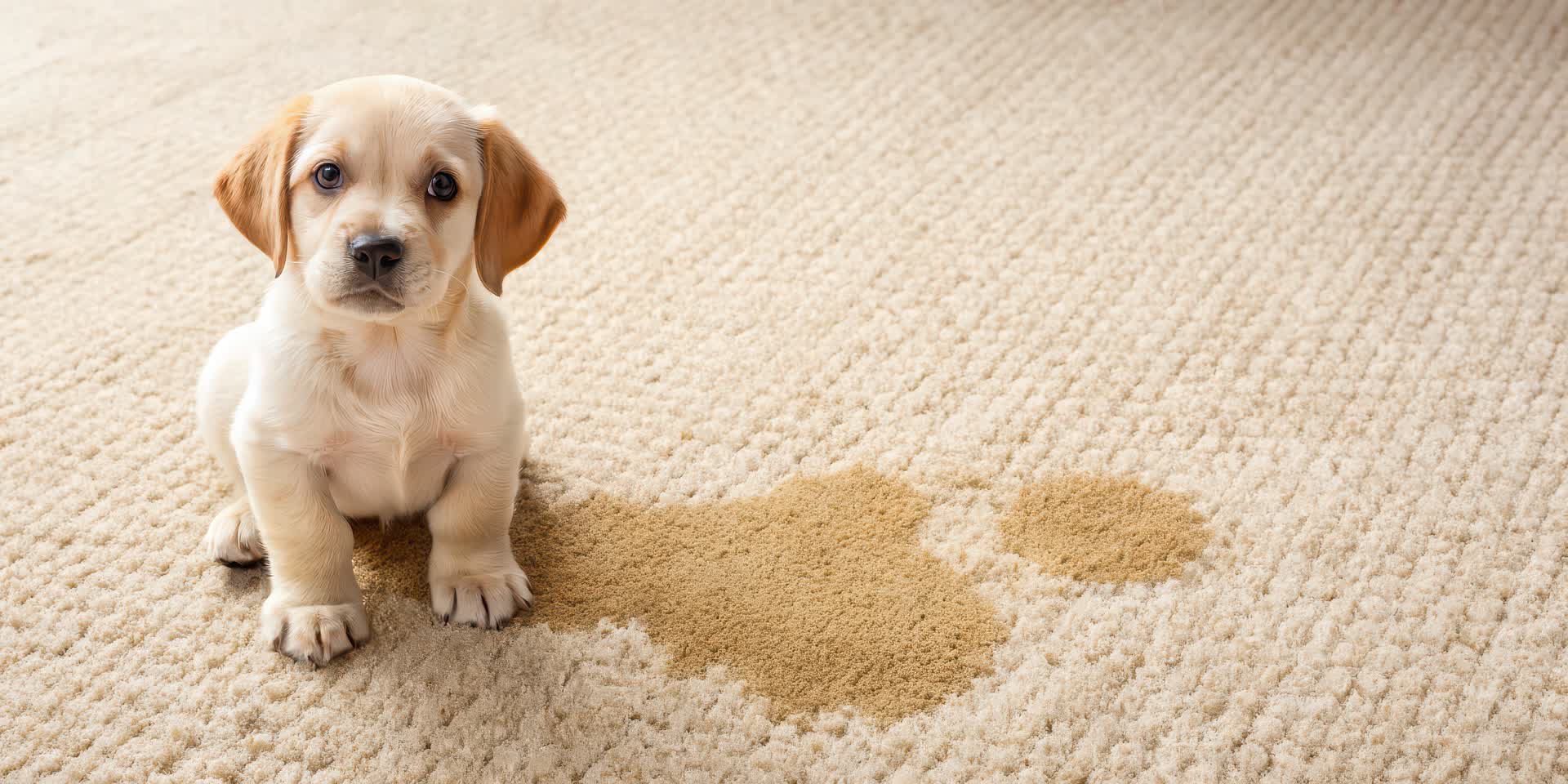Pet stain and odor treatment on an area rug