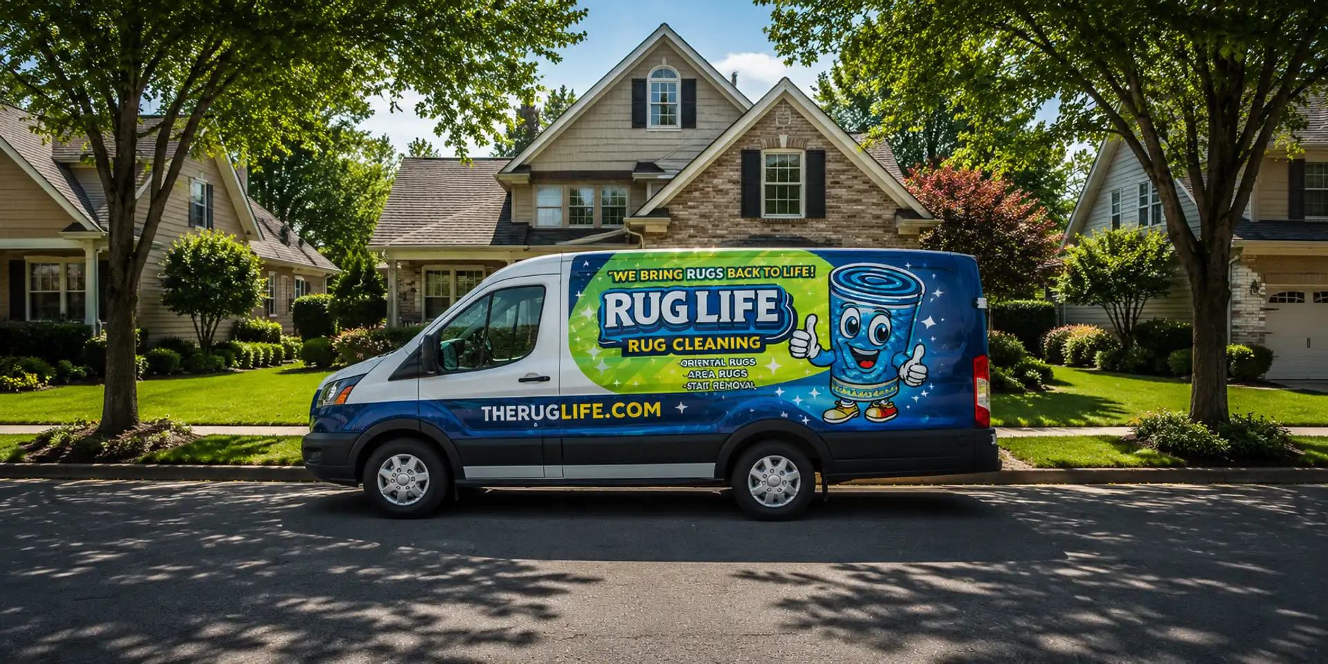Rug Life truck parked for pickup